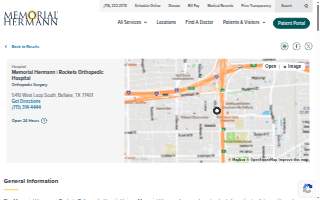 Memorial Hermann | Rockets Orthopedic Hospital