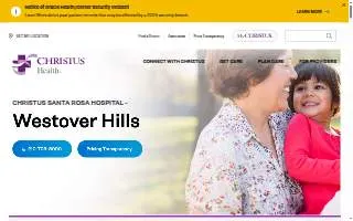 CHRISTUS Santa Rosa Hospital - Westover Hills website