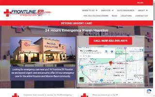 Frontline ER Houston website