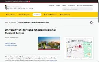 UM Charles Regional Medical Center website