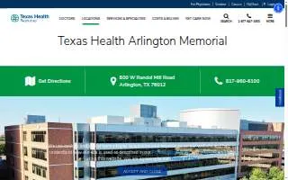 Texas Health Arlington Memorial Hospital website