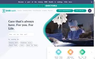DHR Health website