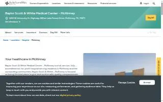 Baylor Scott & White Medical Center - McKinney website