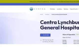 Centra Lynchburg General Hospital website