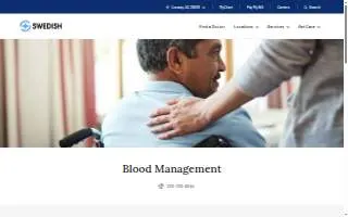 Swedish First Hill Blood Management website