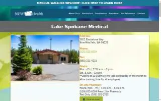 NEW Health Lake Spokane Medical website