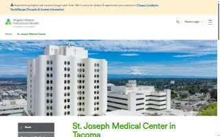 St. Joseph Medical Center of Tacoma website