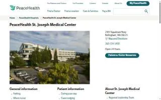 PeaceHealth St. Joseph Medical Center website