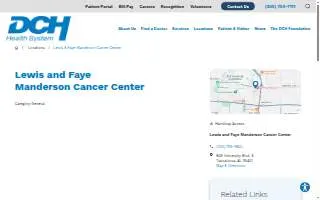 Lewis and Faye Manderson Cancer Center website