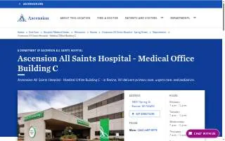 Ascension All Saints Hospital - Medical Office Building C website