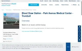 Blood Draw Station - Park Avenue Medical Center - Trumbull website