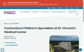 Connecticut Children's at St. Vincent's Medical Center website