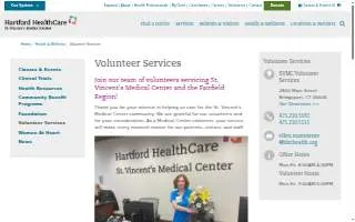 St. Vincent's Volunteer Services website