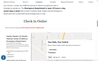 Halifax Health | UF Emergency Department of Deltona website