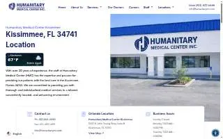Humanitary Medical Center Kissimmee website