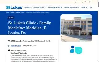 St. Luke's Clinic - Men's Health: Meridian website