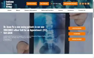 Indiana Spine Group of Carmel website