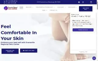 Evansville Regional Vein Center website