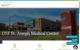 OSF St. Joseph: Center for Healthy Lifestyles website