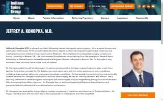 Indiana Spine Group of Bloomington website