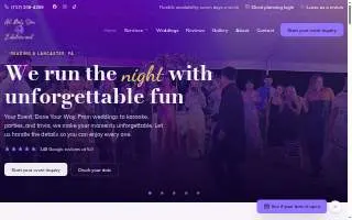 All Party Starz DJ Entertainment website