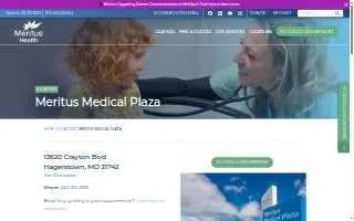 Meritus Health - Meritus Medical Plaza website