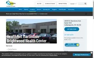 HealthNet Martindale-Brightwood Health Center website