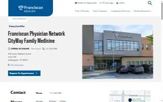 Franciscan Physician Network CityWay Family Medicine website
