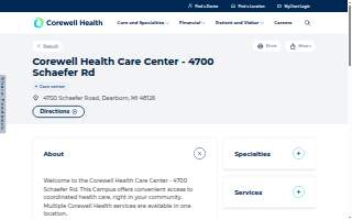 Corewell Health Care Center - 4700 Schaefer Rd