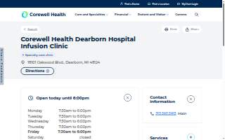 Corewell Health Dearborn Hospital Infusion Clinic