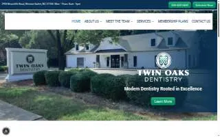Twin Oaks Dental website