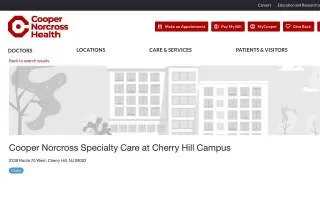 Cooper Outpatient Laboratory Testing at Cherry Hill - Route 70 website