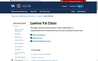 Lawton VA Clinic website