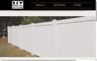 B & W Fence of Laurens website