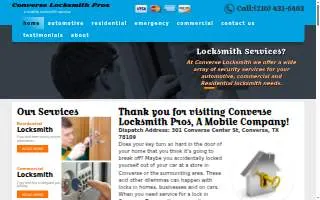 Converse Locksmith Pros website