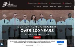 Paris Orthopedics and Sports Medicine website