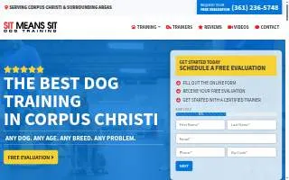 Sit Means Sit Dog Training Corpus Christi website