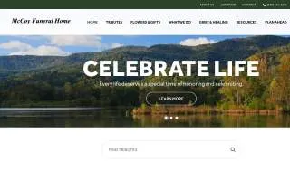 McCoy Funeral Home Inc website