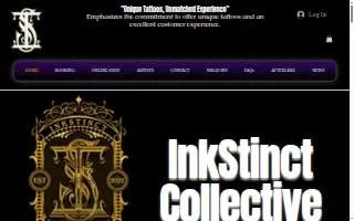 InkStinct Collective Tattoo Studio website