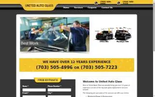 United Auto Glass of Reston website