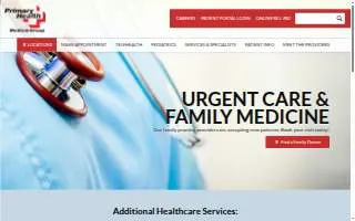 Primary Health Medical Group - Cole & Fairview website