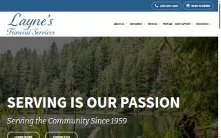 Layne's Funeral Home website