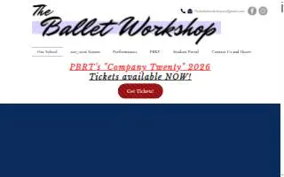 The Ballet Workshop, Inc. website
