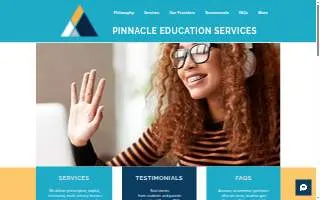 Pinnacle Education Services website