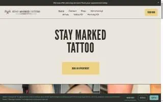 Stay Marked Tattoo website