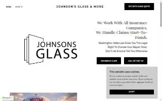 Johnson Glass and More website