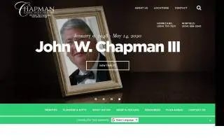 Chapman Funeral Home & Crematorium website