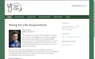 Young for Life Acupuncture and Wellness website