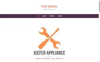 Kiefer Appliance website