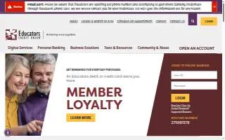Educators Credit Union- Mukwonago website
